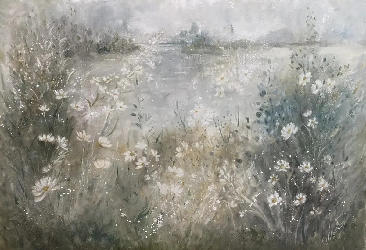 Sommarens andetag - Olja - Impressionism - 100×70 cm av Selene Caspian (såld)