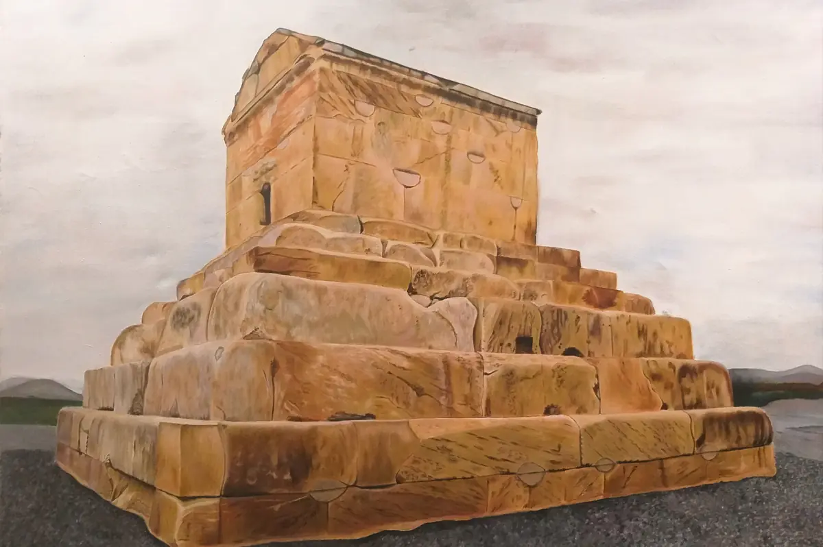The Eternal Silence of Pasargadae – av Mary G. - Olja - Landscape - 70×50 cm av Mary G