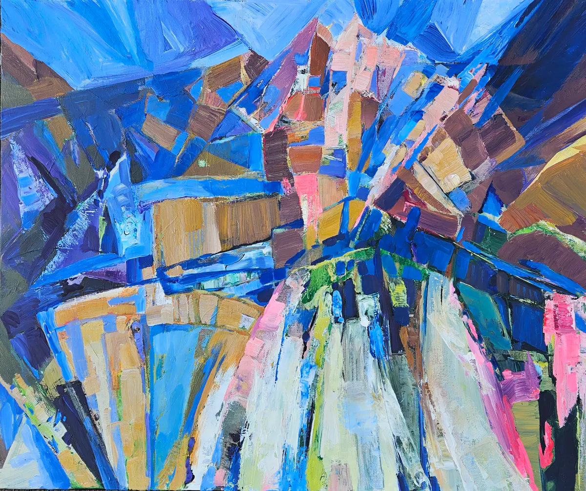 At Dawn - Akryl - Abstract - 100×81 cm av Tatiana Hellum