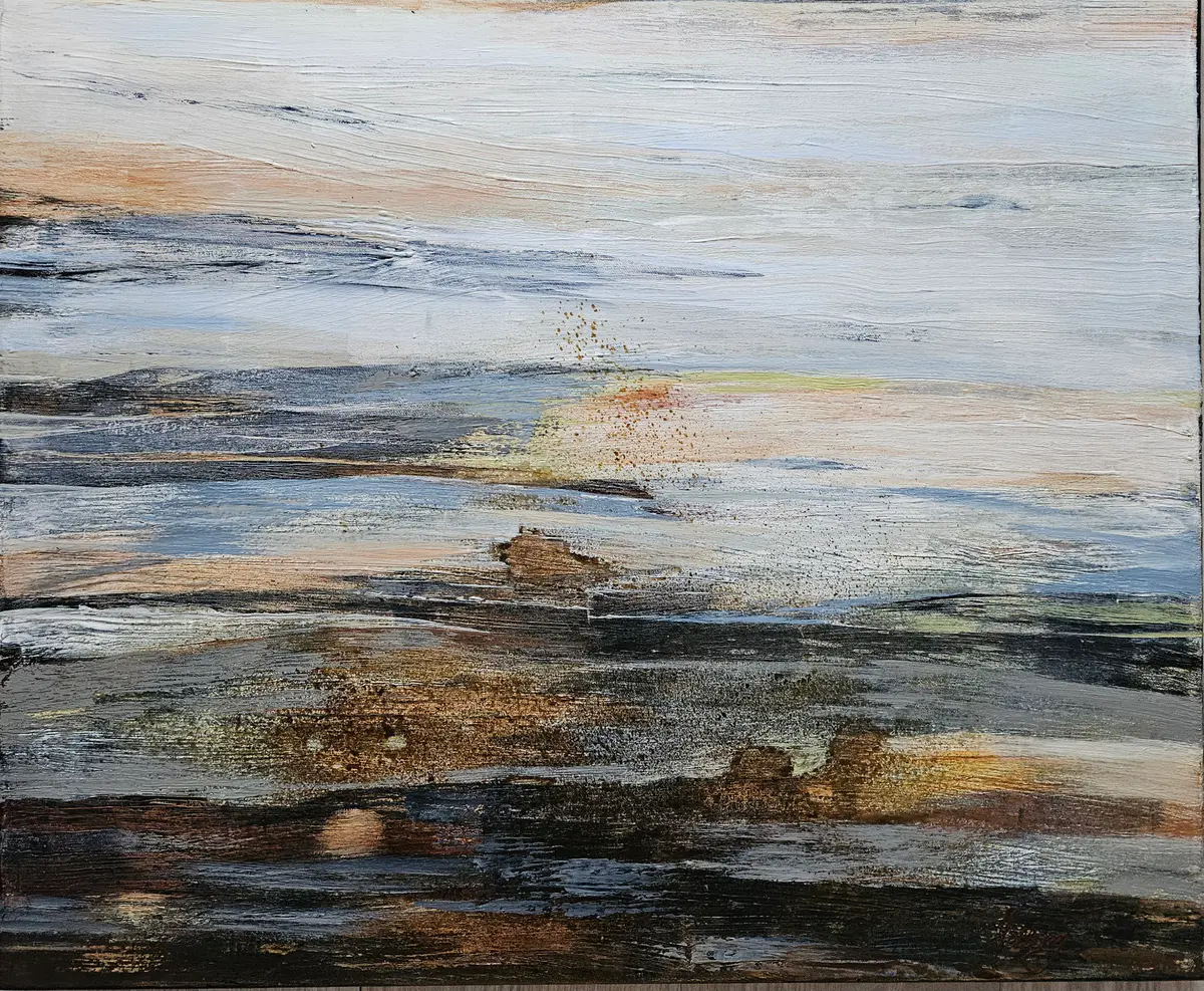 Northen Dawn - Akryl - Abstract Expressionism - 73×60 cm av Tatiana Hellum