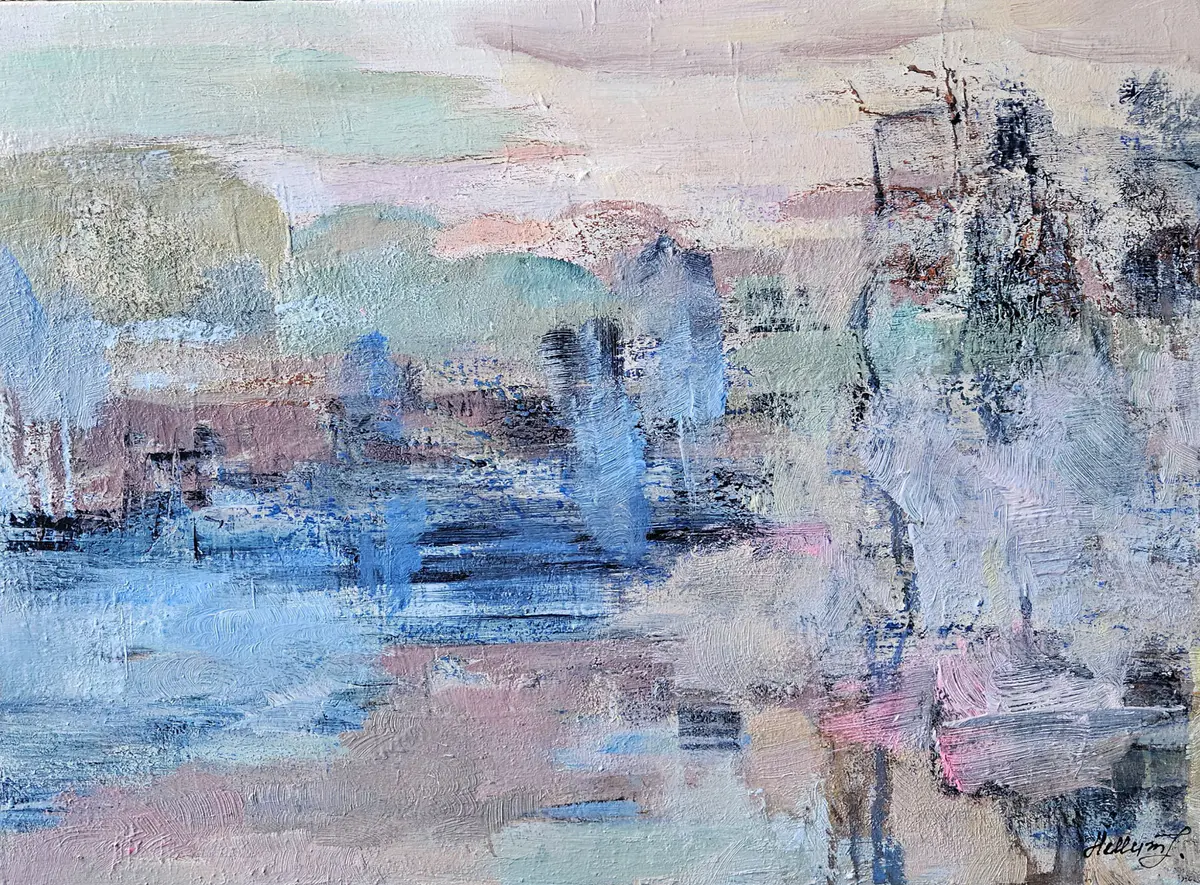 The Space of Pause /Framed - Akryl - Abstract - 50×40 cm av Tatiana Hellum