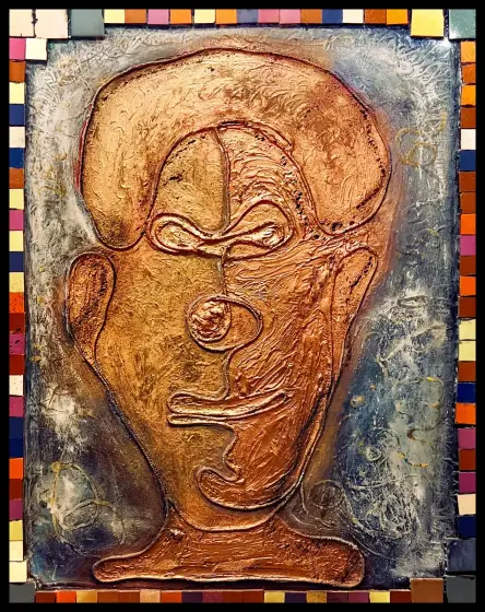 One line man in gold