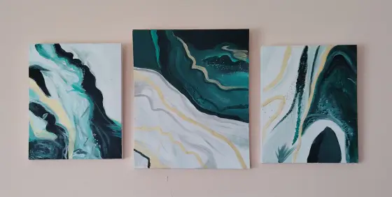 Green Reverie - Akryl av Donna